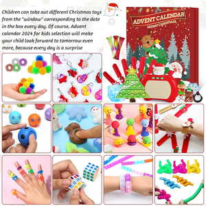 <span class=keywords><strong>Calendrier</strong></span> de l'<span class=keywords><strong>Avent</strong></span> compte <span class=keywords><strong>à</strong></span> rebours de Noël avec 24 activités scientifiques éducatives amusantes et figurines d'animaux imprimés en relief pour les enfants - Product Image 2
