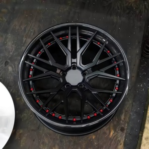 Jantes forgées en aluminium JC Custom, finition carbone noir mat, 2 pièces, jantes de voiture personnalisées de 18 à 24 pouces pour Revuelto/Aventador - Product Image 4