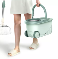Meilleure vente d'outils de nettoyage de sol personnalisés remplacement de serpillères tête de vadrouille rotation 360 serpillière magique avec seau