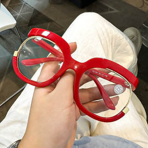 ヨーロッパ系アメリカ人風個性派フクロウ柄トレンドフレーム老眼鏡 女性用 クロスボーダーファッション 大きめブルーライトカット<span class=keywords><strong>HD</strong></span>メガネ - Product Image 1