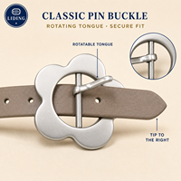 Boucle de ceinture pour femme en alliage de zinc, motif floral, à languette rotative, 32 mm, pour robes, jeans, manteaux, ceintures de taille, OEM