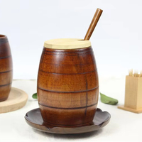Bols en bois écologiques de style américain avec logo personnalisé directement de l'usine - Coffret cadeau d'affaires (6 à 10 pièces) par Goodlife Modèle 008
