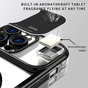 Custodia per telefono cellulare placcato in tinta unita trasparente con aromaterapia per iPhone15Promax <span class=keywords><strong>Apple</strong></span> 14Pro <span class=keywords><strong>14</strong></span> 13 <span class=keywords><strong>cover</strong></span> protettiva - Product Image 4