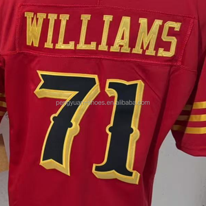 George Kittle kırmızı/altın sadık en kaliteli dikişli amerikan futbolu Jersey gemi hazır - Product Image 4