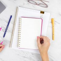 Diario de Tapa Dura con Espiral y Forro Personalizado Premium 2026, Cuaderno Grueso con Diseño Floral, para la Escuela, el Trabajo, el Diario Personal, con Lápiz