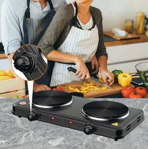 Plaques de cuisson <span class=keywords><strong>électrique</strong></span>s portables réglables à induction, double cuisinière <span class=keywords><strong>électrique</strong></span>, <span class=keywords><strong>2</strong></span> plaques chauffantes pour la cuisine - Product Image 3