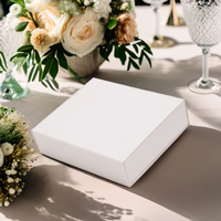 Boîte d'invitation de mariage de luxe recyclable haut de gamme avec spécifications de feuille UV Advantage Doublure en éponge Logo imprimé personnalisé Invités