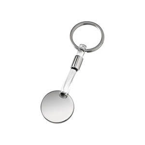 Llavero Redondo Cromado de PVC con Diseño Transparente para una Fácil Visibilidad - Product Image 1