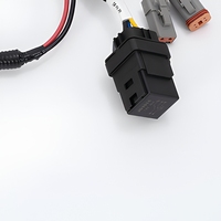 Harness Kabel Otomotif dengan Soket Relay, Tempat Sekring Inline, Konektor Tahan Air Ganda untuk Sistem Kelistrikan Kendaraan