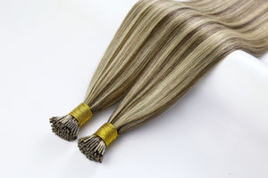 Timide personnalisé I Tip Blonde Extensions de cheveux humains 24 pouces Extensions de cheveux avec point culminant pour fille à la mode - Product Image 4