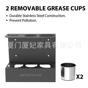 Unitedpower Wall Mounted Grease Gun <b>Storage</b> Rack With Drip Cup And Cartridge Holder For <b>Workshop</b> Use - Product Image 5
