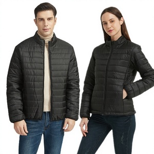 Chaqueta de invierno con cuello alto y cremallera, abrigo grueso a prueba de viento, ropa exterior informal, chaqueta acolchada. - Product Image 4