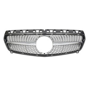 Parrilla Mercedes-Benz Clase A W176 Negra y Plateada ABS Modificada Estilo Cielo Estrellado con Barra Vertical GT para Mejora y Reequipamiento - Product Image 3
