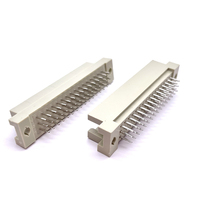 Connecteur Soulin 48 broches 2,54 mm, fiche européenne à broches droites, 3 rangées, 180 degrés, mâle-femelle, contact en laiton pour PCB