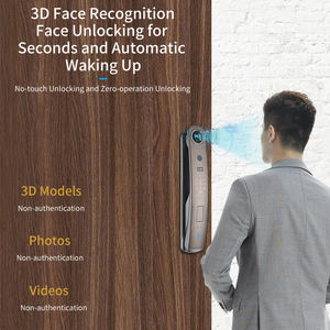 OEM Tuya kunci pintu Video pintar, kunci pintar 3D kamera rumah pintar aluminium paduan seng dengan kata sandi kunci pintar Digital - Product Image 4