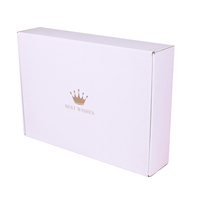 Fabricante de fábrica personalizado Color negro materiales reciclados cremallera Mailer caja de envío con laminación mate y grabado en relieve al por mayor