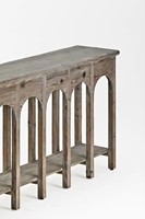 Style français Arc déco Console Accent Table Vintage bois côté affichage meubles pour Villa salle à manger cuisine salon hôtel utilisation