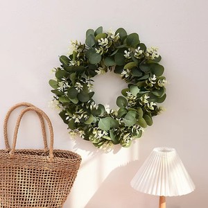 Guirlande réaliste en soie d'eucalyptus pour <span class=keywords><strong>porte</strong></span> d'entrée, mur, décoration moderne <span class=keywords><strong>de</strong></span> ferme, maison, toutes saisons, intérieur/<span class=keywords><strong>extérieur</strong></span> - Product Image 5