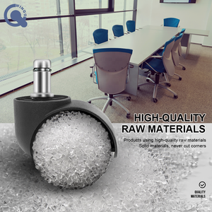 Nhà máy trực tiếp đồ nội thất Thảm bánh xe 4 cái xoay 2 "Ghế văn phòng bánh ổ cắm - Product Image 4