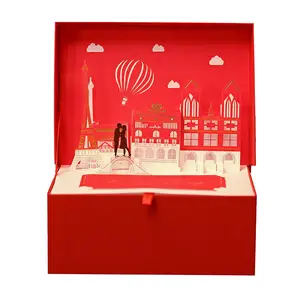 XINDUO düğün arkadaşı el hediye kutusu çift kalp 3d 3D sevgililer günü iş özelleştirme