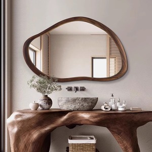 Bằng Gỗ Nghệ Thuật Trang Điểm Nhà Vệ Sinh Phòng Tắm LED Gương Giữa Cổ Mỹ Phẩm Gương Hình Dạng Không Thường Xuyên Treo Tường Trang Điểm Gương 3Mm 4Mm <span class=keywords><strong>5Mm</strong></span> - Product Image 4