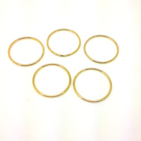 Bague simple remplie d'or 14 K de haute qualité, véritable anneau rempli d'or 14 k