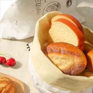 Reusable Organic <strong>Linen</strong> Food Storage <strong>Bag</strong> Fresh and Refrigerable Beeswax <strong>Bread</strong> <strong>Bag</strong> - Product Image 2