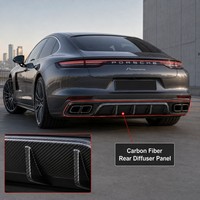 Panneau de diffuseur arrière en fibre de carbone personnalisé HYM pour Porsche Panamera, kit carrosserie extérieur, accessoires de modification automobile OEM ODM