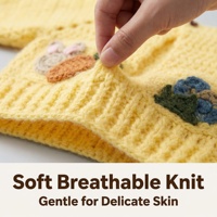Cardigan en tricot unisexe pour bébé - Pull en coton biologique doux fait main à col en V, haut pour bébé au crochet de qualité supérieure