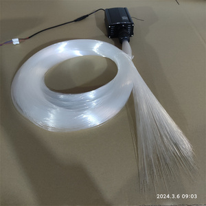 0.75mm Fiber 600pcs 3m Mobile APP <strong>Control</strong> Fiber Optic Light Engine DC12V Twinkle RGB for Room Ceiling and Car Roof Starlight - Product Image 2