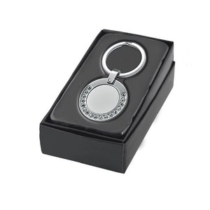 Portachiavi LED rotondi con cristalli Digital foto portachiavi con Logo inciso a Laser - Product Image 2