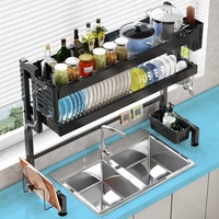 Égouttoir de cuisine sur pied personnalisé, moderne et simple, en métal, pour comptoir, multifonctionnel, pour vaisselle et bols