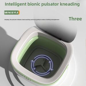 Mini <span class=keywords><strong>machine</strong></span> à <span class=keywords><strong>laver</strong></span> semi-automatique pour sous-vêtements chaussettes conception pliable pour petits espaces pour RV maison plastique transfrontalier - Product Image 2