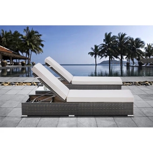Salon de <span class=keywords><strong>jardin</strong></span> extérieur lit de repos chaise longue en <span class=keywords><strong>osier</strong></span> lit en rotin chaise longue chaises longue chaise longue plage hôtel chaise longue pour piscine - Product Image 3
