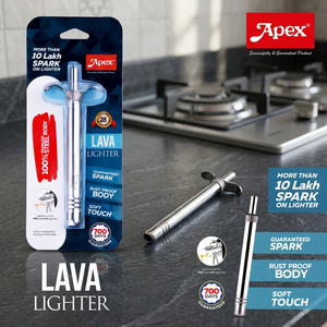 ANAX Stainless Steel Lava <b>Lighter</b> <b>Gas</b> Ignition Guaranteed Spark Kitchen Button Start Food Contact Safe for Cooking - Product Image 3