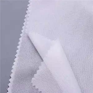 Fabrika fiyat 100% polyester triko yapışkan tela çözgü örme tela