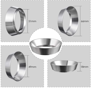 Embudo de dosificación de portafiltro Espresso Ideas <span class=keywords><strong>2023</strong></span>, anillo de dosificación de café de acero inoxidable compatible con 51/53/58mm - Product Image 2