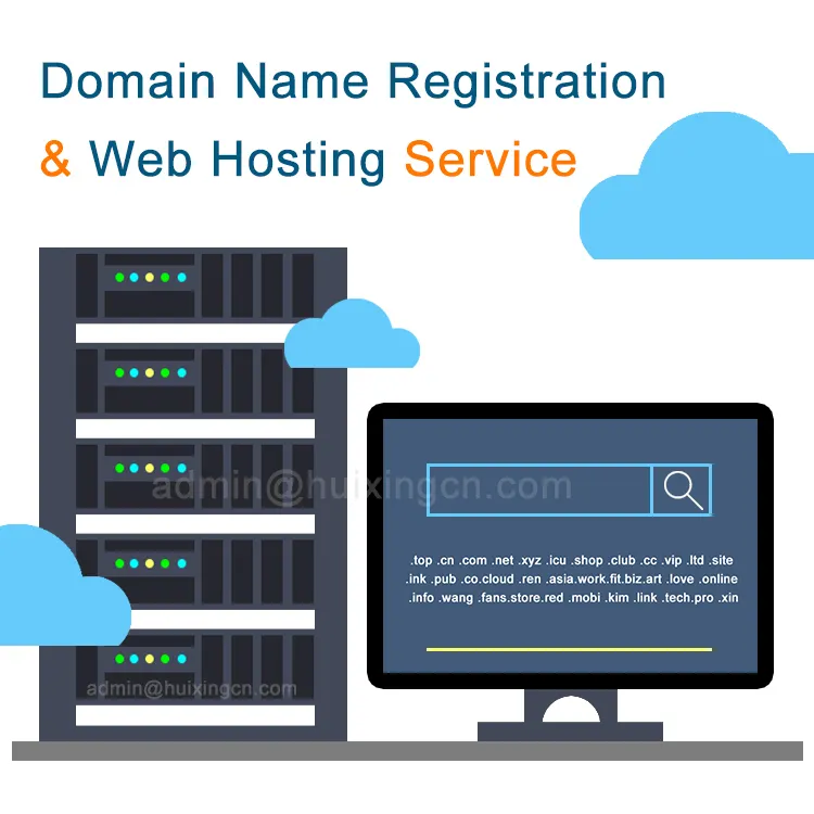 Быстрая и удобная регистрация доменных имен и веб-хостинговая служба клиентский дизайн веб-<span class=keywords><strong>сайта</strong></span>