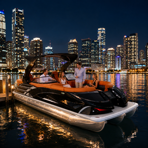 <span class=keywords><strong>Bateau</strong></span> ponton sportif <span class=keywords><strong>de</strong></span> 22 pieds, 12 places, certifié CE, documents <span class=keywords><strong>d</strong></span>'<span class=keywords><strong>immatriculation</strong></span> et <span class=keywords><strong>de</strong></span> conformité sur demande, arche électrique pour la pêche en famille, les fêtes sur le lac - Product Image 3