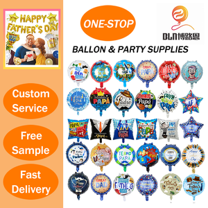 Ballons ronds en aluminium de 18 pouces pour la Fête des Pères, Joyeuse Fête des Pères, Feliz Dia <span class=keywords><strong>Papa</strong></span>, Dad, en espagnol, à l'hélium, pour la décoration de fête, ballons Globo - Product Image 1