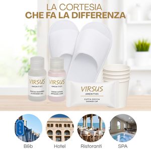 Set de Amenidades Virsus: Gel de Ducha, Cuidado Íntimo, Pantuflas, Gorro, Vasos, Kit de Baño para Hotel - Product Image 5