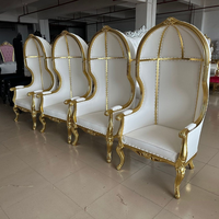Chaise Trône Contemporaine Ornée de Style Cage, Design à Dôme Haut, pour Hôtels et Usage Commercial