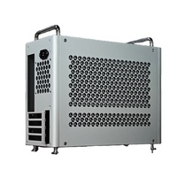 Boîtier PC B2 PRO Mini ITX en alliage d'aluminium, tour moyenne, en stock, avec baies pour lecteur CD et disques durs, ports USB avant, pour le gaming et les fans.