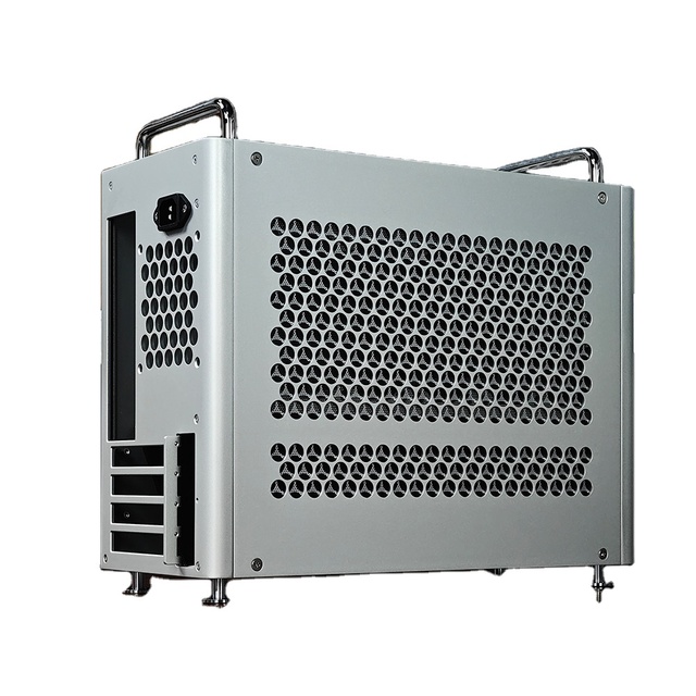 B2 PRO Mini ITX Aluminum Alloy Mid Tower Ready Stock PC Computer Case with CD Rook HDD Trays USB Front Port for Gaming & IFans