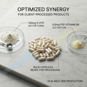 Capsules de 5-hydroxytryptophane en vrac avec <span class=keywords><strong>vitamine</strong></span> <span class=keywords><strong>B6</strong></span> <span class=keywords><strong>P5P</strong></span> pour la fabrication sur mesure en marque blanche - Product Image 6
