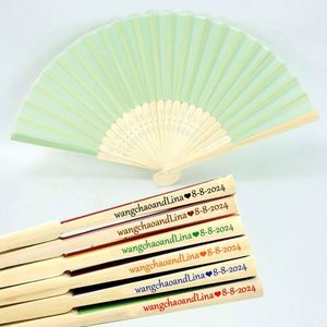 Brown Bamboo Hand Fans with Folk Art Carved and Painted Designs 21cm Flower Love Fairy Party Styles Printed <b>Pattern</b> Models - Product Image 2