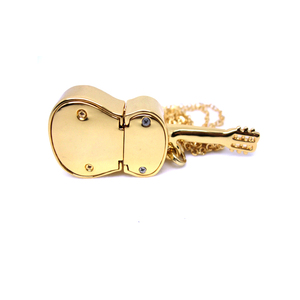 2022 Popular High Speed Jewel Guitar Necklace USB Flash Drive 16GB <strong>Memory</strong> <strong>Stick</strong> for Women Gift - Product Image 3