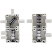 Boîtier de jonction étanche en plastique type F, à trois voies, pour bornes de 20 mm, raccords de conduit 4/6 mm, distribution industrielle extérieure