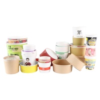 Papier jetable personnalisé à prix compétitif passe au micro-ondes Tiffin Déjeuner Bento Traiteur Pique-nique en plein air Boîte d'emballage Bols