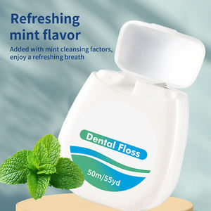 Özelleştirilmiş 50m renkli ipi meyve naylon Conut Polyester akıllı ipi aromalı Vegan mumlu genişleyen diş ipi - Product Image 2